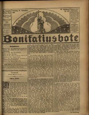 Ausgabe vom Sonntag, den 26. November 1922.