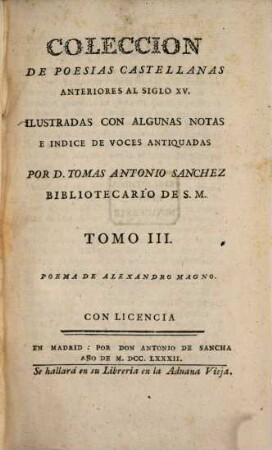 Colléccion de poesias castellanas, 3