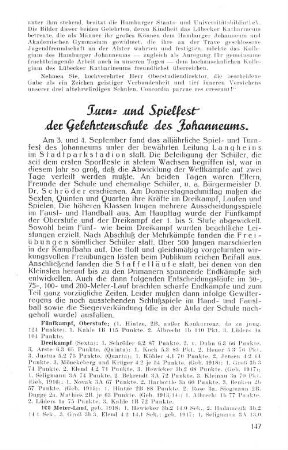 Turn- und Spielfest der Gelehrtenschule des Johanneums.