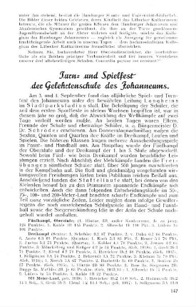Turn- und Spielfest der Gelehrtenschule des Johanneums.