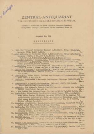 Nr. 618: Geschichte