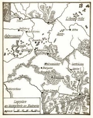 Waldgebiet von Bialowies, Übersichtskarte