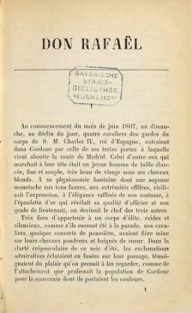 Don Rafaël : Aventures espagnoles 1807 - 1808