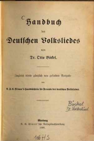 Handbuch des deutschen Volksliedes