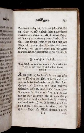 Zwanzigstes Kapitel. Thut Meldung von der Hochzeit Camacho des Reichen, und wie's Basilio dem Armen ergieng.