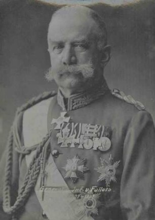 Joseph von Fallois, General der Infanterie, Kommandeur des XIII. Armeekorps von 1907-1908 in Uniform, Schärpe mit Orden, Brustbild in Halbprofil