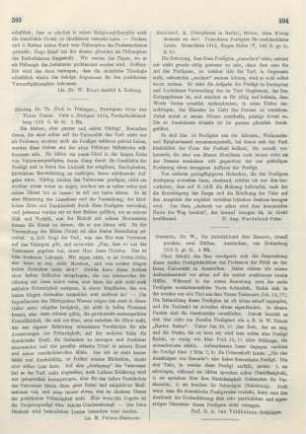 593-594 [Rezension] Haering, Theodor, Predigten über das Vaterunser