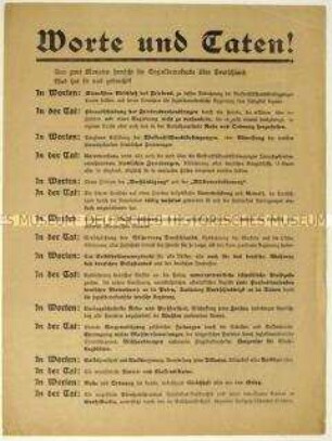 Flugblatt der Deutschen Volkspartei gegen die SPD und Aufruf zur Wahl der Nationalversammlung 1919