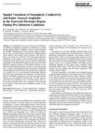 Spatial variations of ionospheric conductivity and radar auroral amplitude in the Eastward electrojet region during pre-substorm conditions