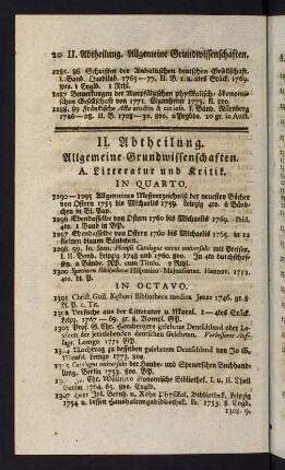 20-27, II. Abtheilung. Allgemeine Grundwissenschaften