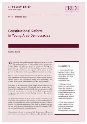 Constitutional reform in young Arab democracies