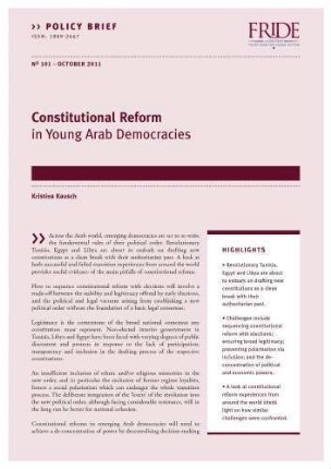 Constitutional reform in young Arab democracies