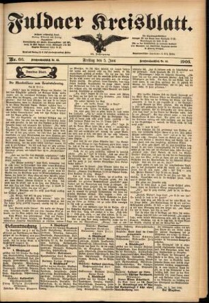 Zweite Ausgabe vom Freitag, den 05. Juni 1903.