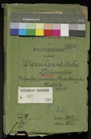 Wiesengrundstücke: Lothewiesen, Verkauf des Graswuchses und Verpachtung der Nachhude