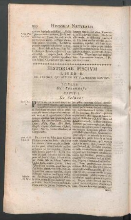Liber II. De Piscibus, qui in mari et fluminibus degunt.