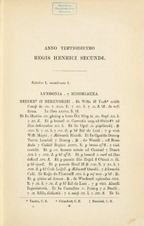 The great roll of the pipe for the ... year of the reign of King Henry the Second, [9]. ... for the thirteenth year of the reign ..., A.D. 1166 - 1167