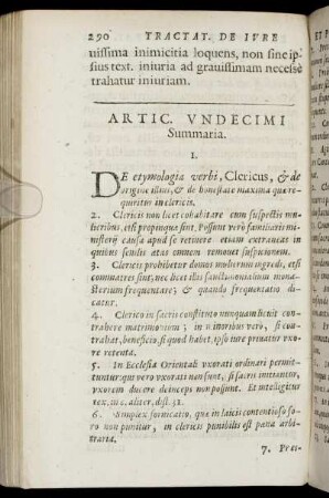 Artic. Undecimi [De Honestate Clericorum.]