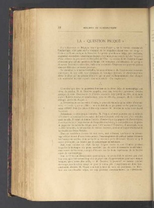 La "Question picqué"