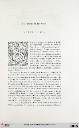 2. Pér. 17.1878: Musée du Puy : les musées de province