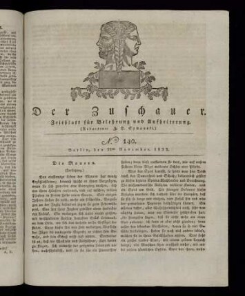 No. 140 - 21. November 1822