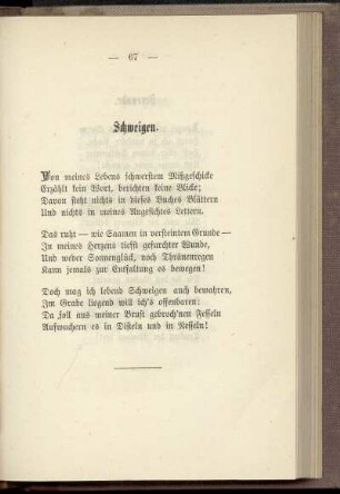 Schweigen