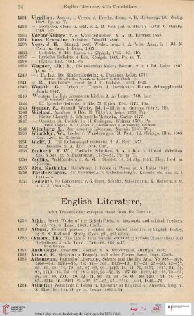 English Literature (Nr. 1258 - 1986)