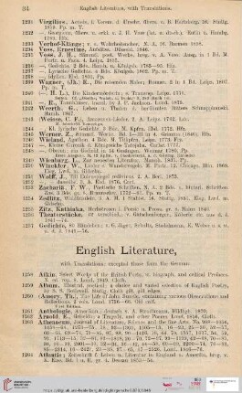 English Literature (Nr. 1258 - 1986)
