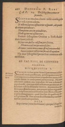 Cap. 14. De syllogismo connexo secundo.