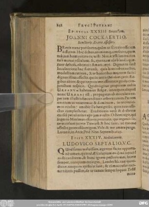 Epistola XXXIII. Bruxellam. Ioanni Cockaertio, Sanctioris Aerarii Assessori.