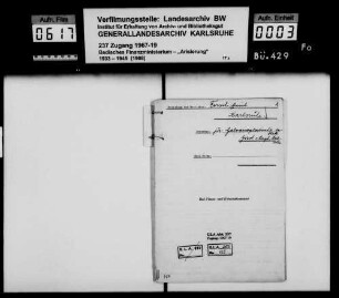 Forsch, Emil, Graphisches Fachgeschäft Karlsruhe Käufer: Albert Layh und Ludwig Gerst Karlsruhe