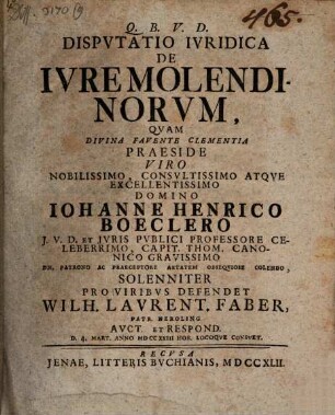 Disp. iur. de iure molendinorum