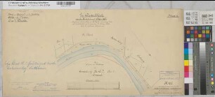 Ems Kanalisierung Blatt 17 Grunderwerbskarte Strecke Dörpen Abstich Steinbild 1892 1 : 2000 33 x 70 kol. Zeichnung A. Franke, Wasserbauinspektor Wasser- und Schiffahrtsdirektion Münster