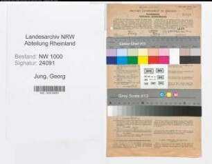 Entnazifizierung Georg Jung, geb. 02.11.1911 (Versich.Angest.)