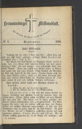 N° 9. September. 1896