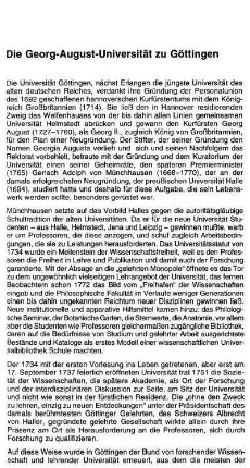 Die Georg-August-Universität zu Göttingen