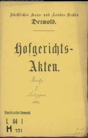 Hentze, Temme gegen Johann Schlepper - Schuldforderung