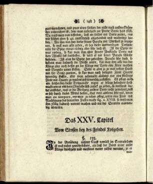 Das XXV. Capitel Vom Stossen bey des Feindes Losgehen.