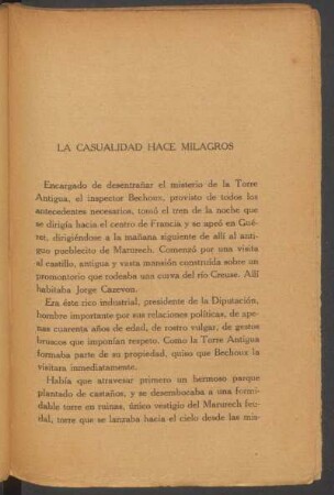 La casualidad hace milagros
