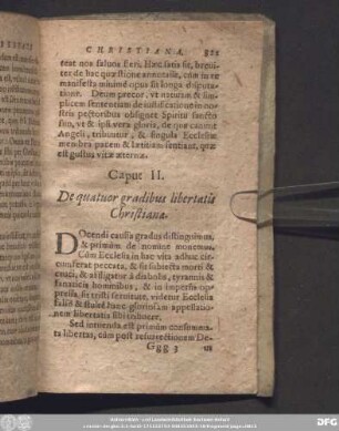 Caput II. De quatuor gradibus libertatis Christianae.