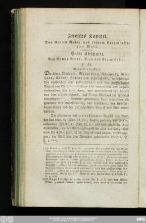 Erster Abschnitt. Von Gottes Natur, Seyn und Eigenschaften.