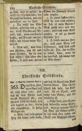 VII. Christliche Selbstliebe. - VIII. Selbsterkenntniß und Demuth.