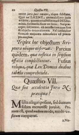 Quæstio VII. Quæ sint accidentia Juris N. præcipua?