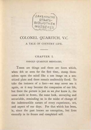 Colonel Quaritch, V. C. : a tale of country life, 1