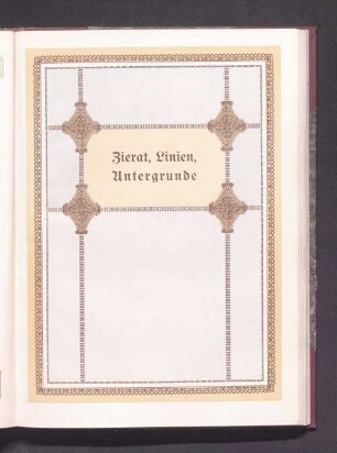 Zierat, Linien, Untergrunde