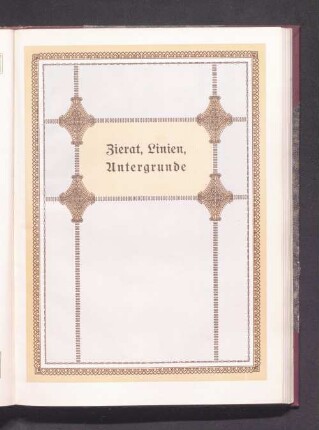 Zierat, Linien, Untergrunde