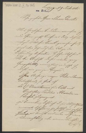 Brief an Friedrich Wilhelm Jähns : 09.11.1865