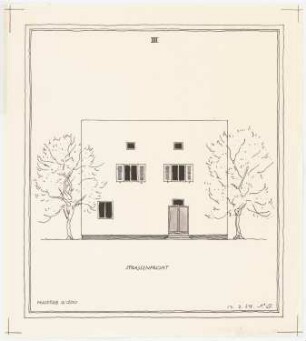 Einfamilienhaus: Ansicht Straßenseite 1:100