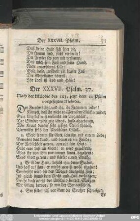 Der XXXVII. Psalm. 37.