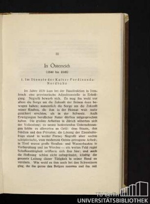 1. Im Dienste der Kaiser Ferdinands-Nordbahn