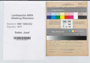 Entnazifizierung Josef Bolten, geb. 15.09.1901 (Schlosser)